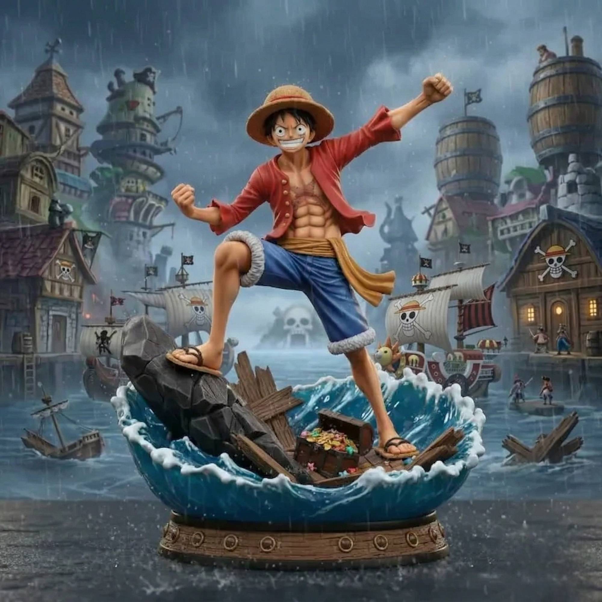 Monkey D. Luffy Epic Diorama – One Piece Anime Figure STL |